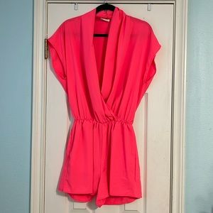 NWOT Bibi Neon Pink Romper - Size M
